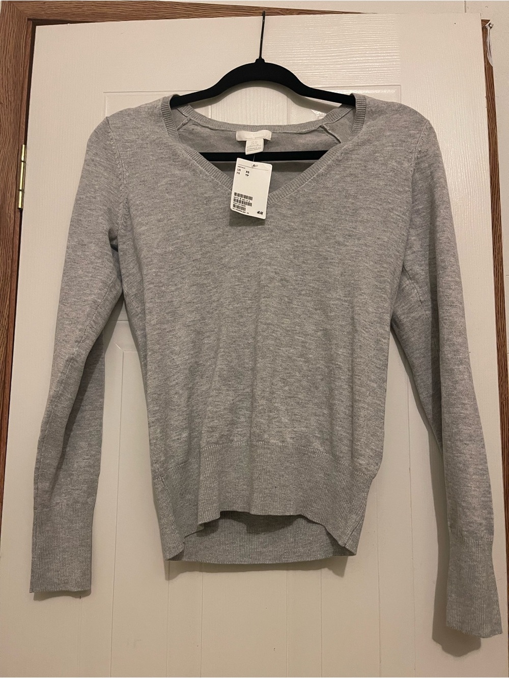NWT H&M Sweater Top Light Gray XS